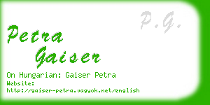 petra gaiser business card